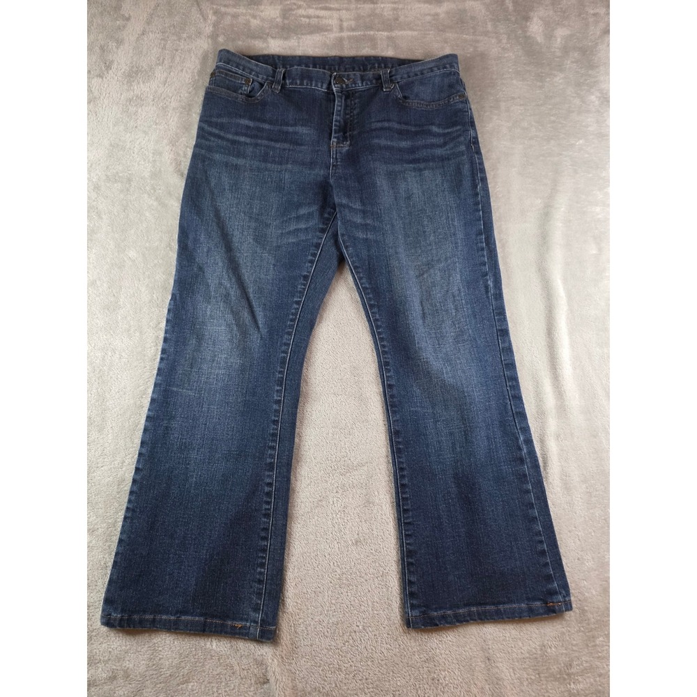 Disney Parks House of Mickey Jeans Women 12 Blue Embroidered Pocket Bootcut